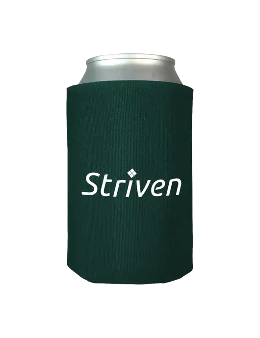 Dark Green Foam Coolie w/Striven Logo 