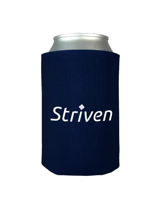 Dark Navy Foam Coolie w/Striven Logo 