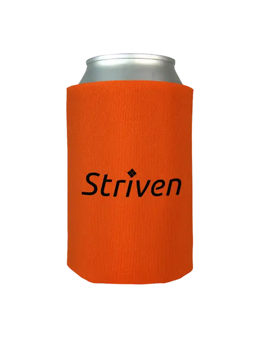 Orange Foam Coolie w/Striven Logo 