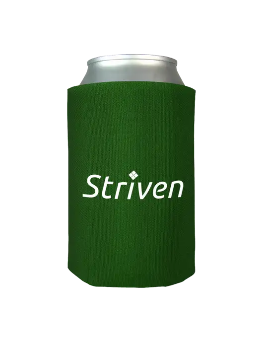 Kelly Green Foam Coolie w/Striven Logo 