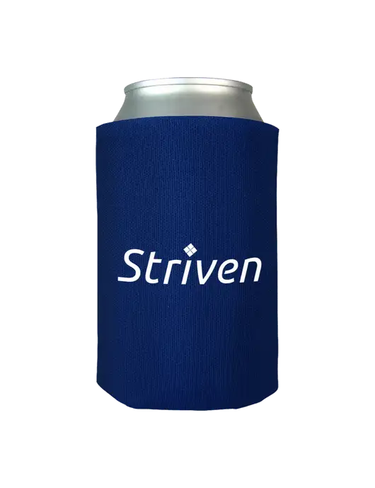 Dark Royal Blue Foam Coolie w/Striven Logo 