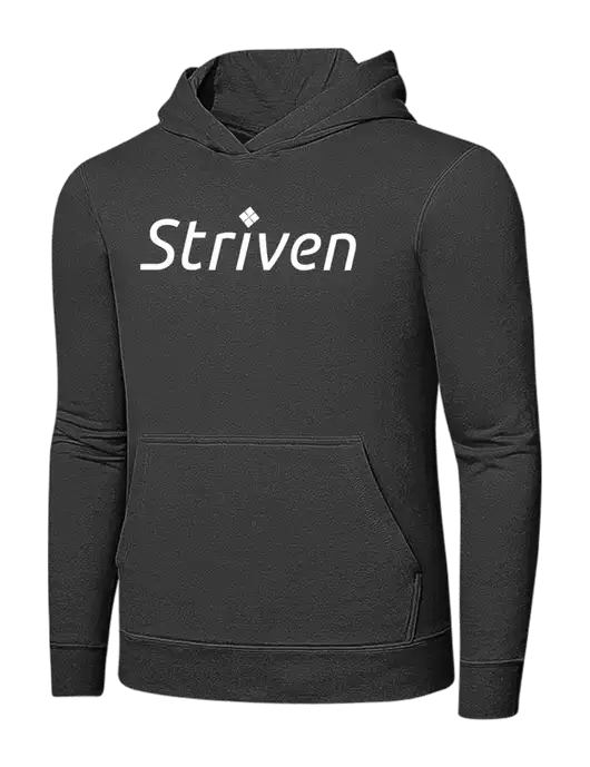 Charcoal 7.8 oz Ring Spun Hooded Sweatshirt w/Striven Logo 