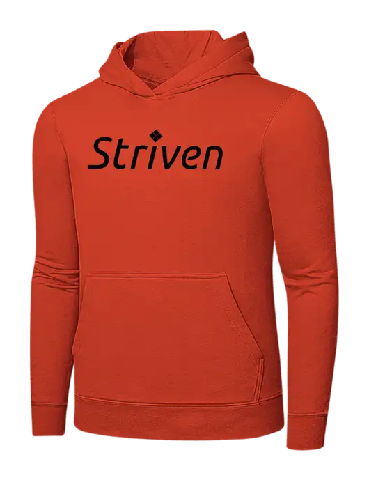 Orange 7.8 oz Ring Spun Hooded Sweatshirt w/Striven Logo 