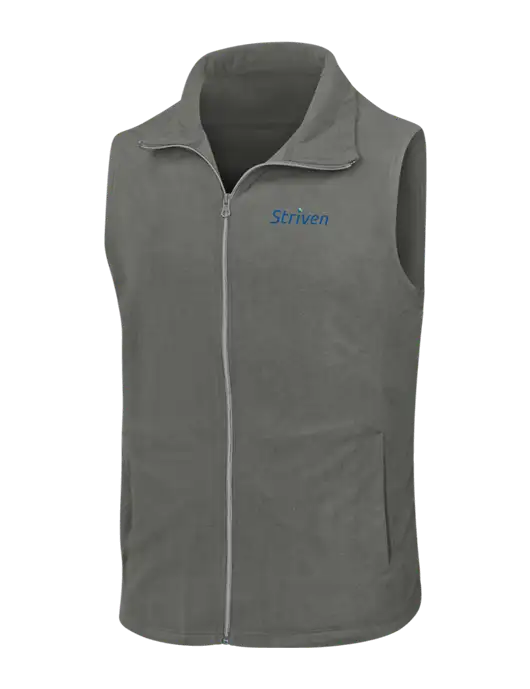 Medium Grey Microfleece Vest w/Striven Logo 