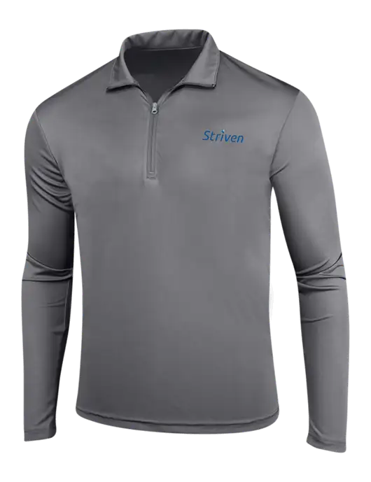 Medium Grey PosiCharge Competitor 1/4 Zip Pullover w/Striven Logo 