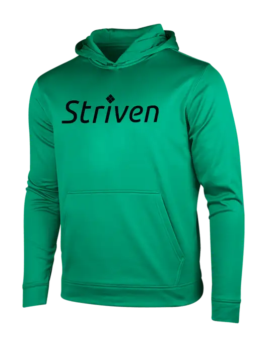 Kelly Green Sport-Wick Fleece Hooded Pullover w/Striven Logo 
