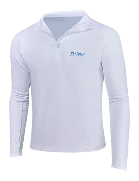 White Sport Wick Stretch 1/4 Zip Pullover w/Striven Logo 