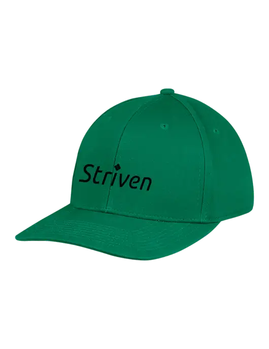Premium Modern Structured Twill Kelly Green Snapback Cap w/Striven Logo 