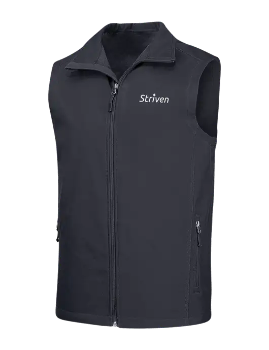 Dark Grey Core Soft Shell Vest w/Striven Logo 