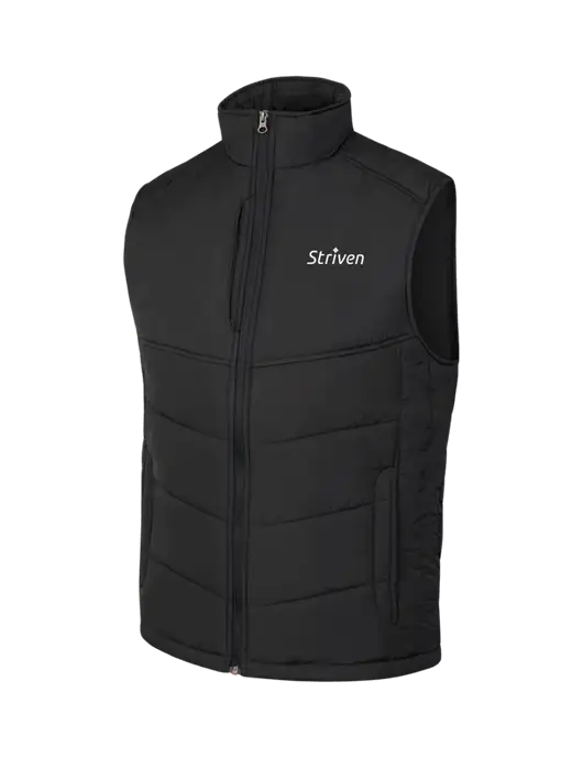 Black/Black Puffy Vest w/Striven Logo 