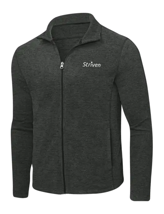 Charcoal Heather Microfleece Full-Zip Jacket w/Striven Logo 