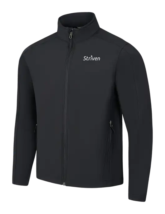 Black Core Soft Shell Jacket w/Striven Logo 