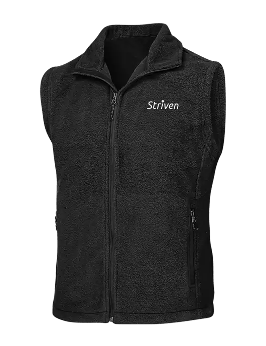 Black Fleece Vest w/Striven Logo 