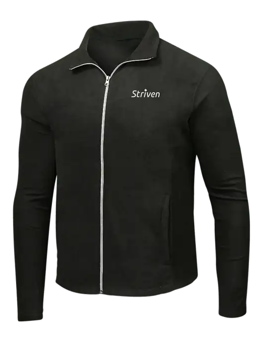 Black Microfleece Jacket w/Striven Logo 