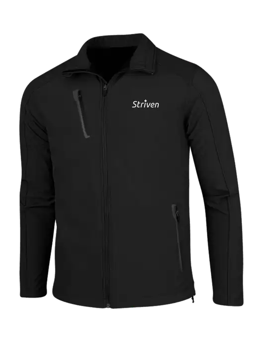 Black Welded Softshell Jacket w/Striven Logo 