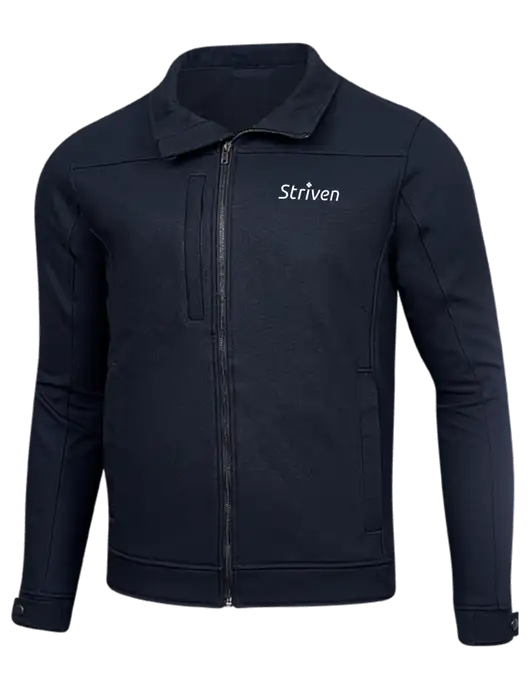 Cornerstone Navy Duck Bonded Soft Shell Jacket w/Striven Logo 