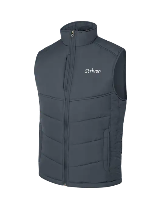Dark Slate/Black Puffy Vest w/Striven Logo 