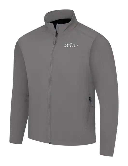Medium Grey Core Soft Shell Jacket w/Striven Logo 