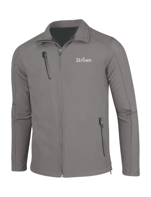 Medium Grey Welded Softshell Jacket w/Striven Logo 
