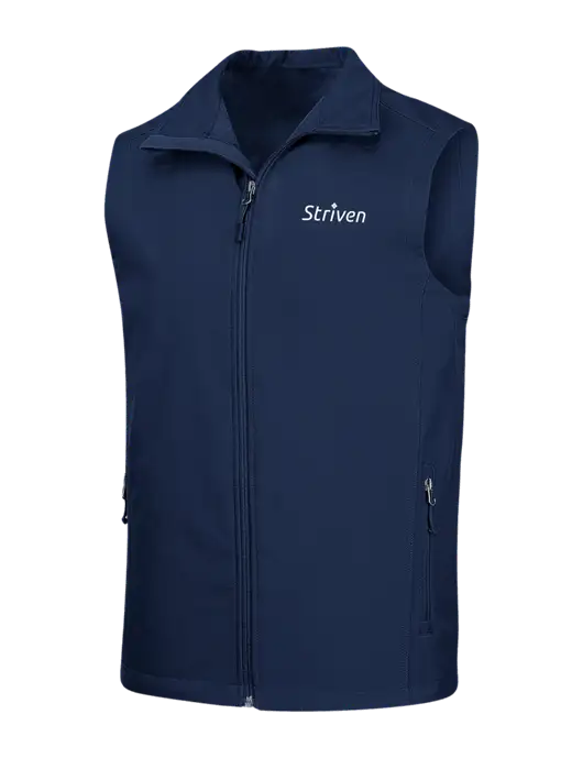 Navy Core Soft Shell Vest w/Striven Logo 