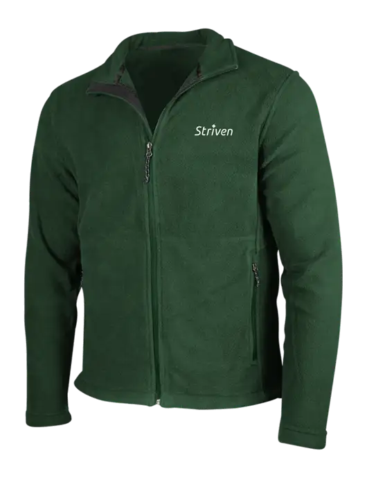Dark Green Fleece Jacket w/Striven Logo 