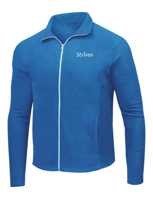Light Royal Microfleece Jacket w/Striven Logo 