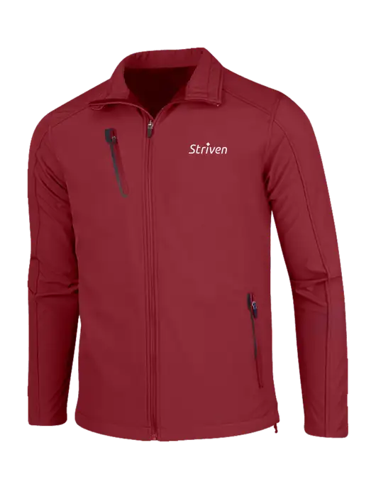 Dark Cardinal Welded Softshell Jacket w/Striven Logo 