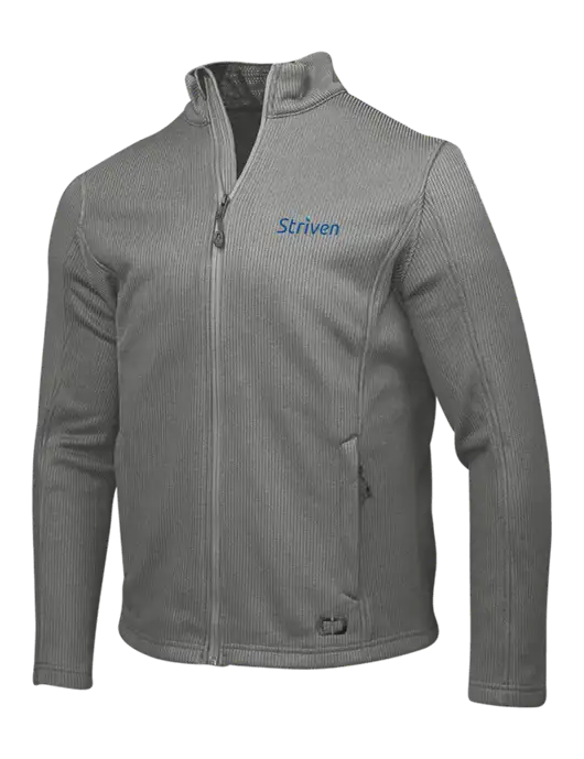 OGIO Medium Grey Grit Fleece Jacket w/Striven Logo 