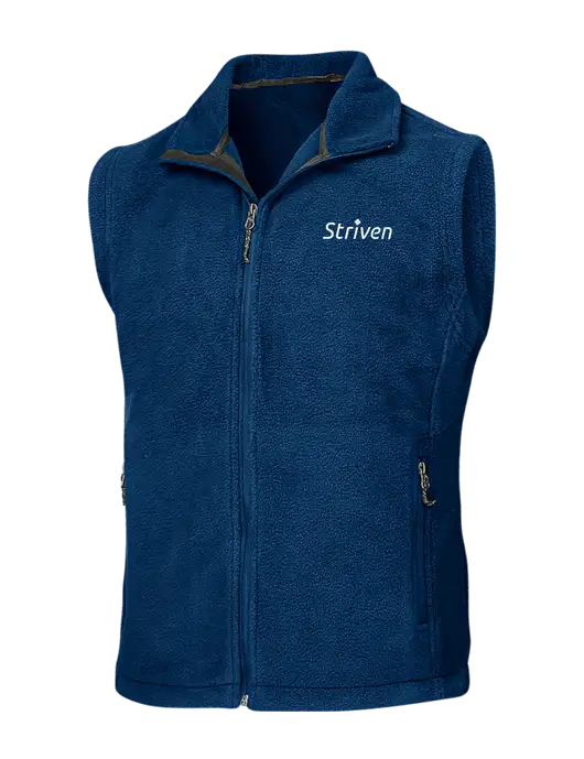 Navy Fleece Vest w/Striven Logo 