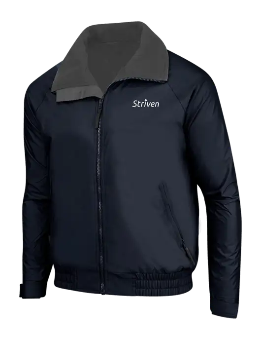 True Navy/Grey Heather Classic Competitor Jacket w/Striven Logo 