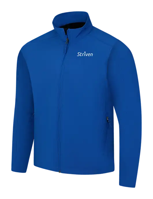 Dark Royal Core Soft Shell Jacket w/Striven Logo 