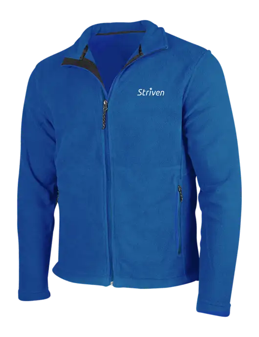 Dark Royal Fleece Jacket w/Striven Logo 