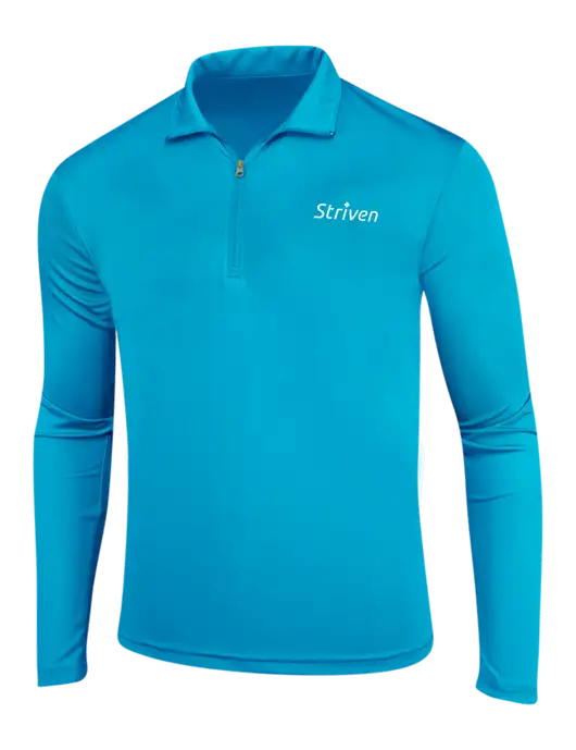 Sapphire Blue PosiCharge Competitor 1/4 Zip Pullover w/Striven Logo 