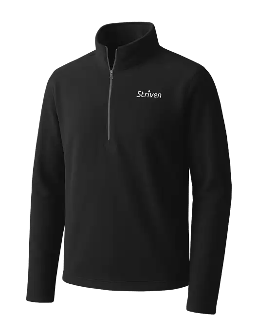 Black Microfleece 1/2 Zip Pullover w/Striven Logo 