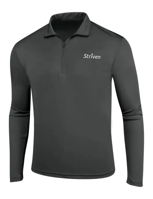 Dark Grey PosiCharge Competitor 1/4 Zip Pullover w/Striven Logo 