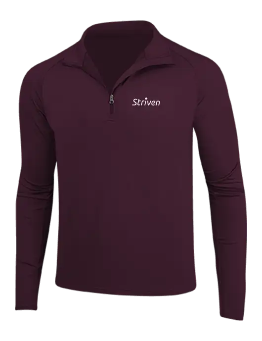 Maroon Sport Wick Stretch 1/4 Zip Pullover w/Striven Logo 