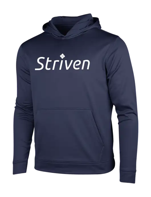 Navy Sport-Wick Fleece Hooded Pullover w/Striven Logo 