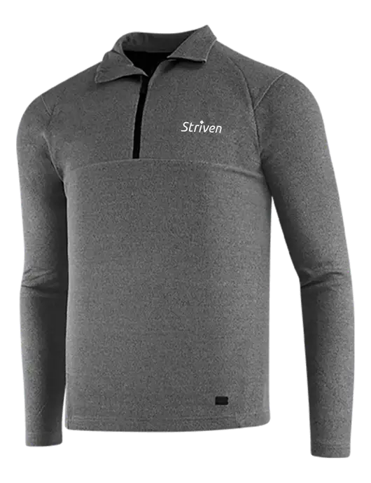OGIO Dark Grey Heather Transition 1/4 Zip Pullover w/Striven Logo 