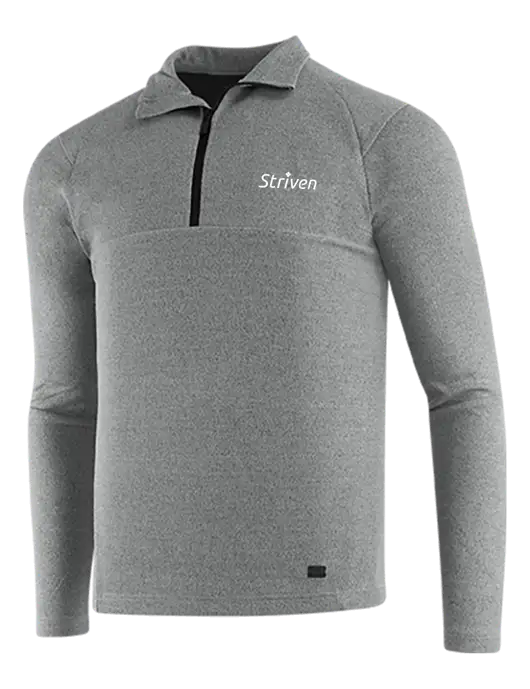 OGIO Petrol Grey Heather Transition 1/4 Zip Pullover w/Striven Logo 