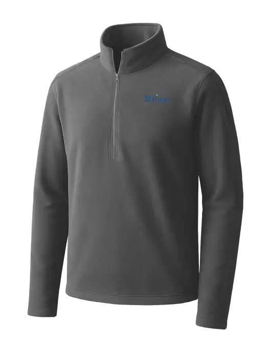 Medium Grey Microfleece 1/2 Zip Pullover w/Striven Logo 