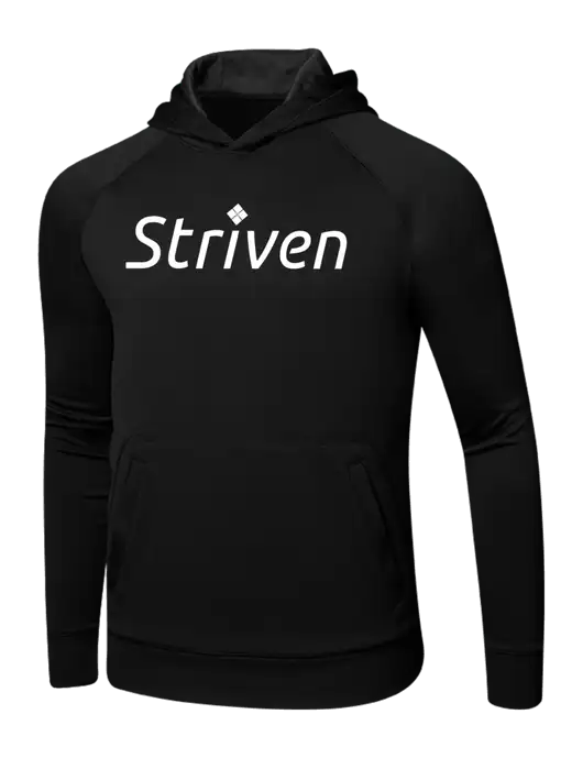 Tech Black Fleece Hooded Sweatshirt w/Striven Logo 