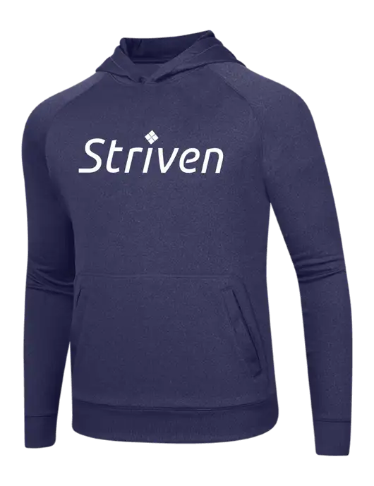 Tech True Navy Fleece Hooded Sweatshirt w/Striven Logo 