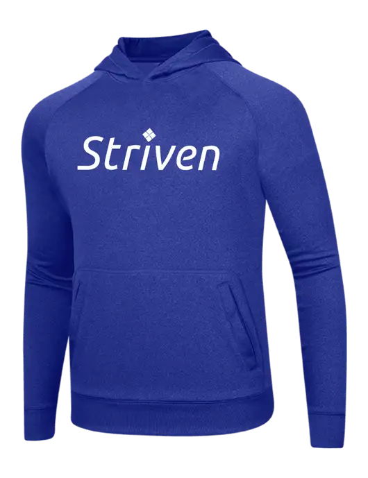 Tech True Royal Fleece Hooded Sweatshirt w/Striven Logo 