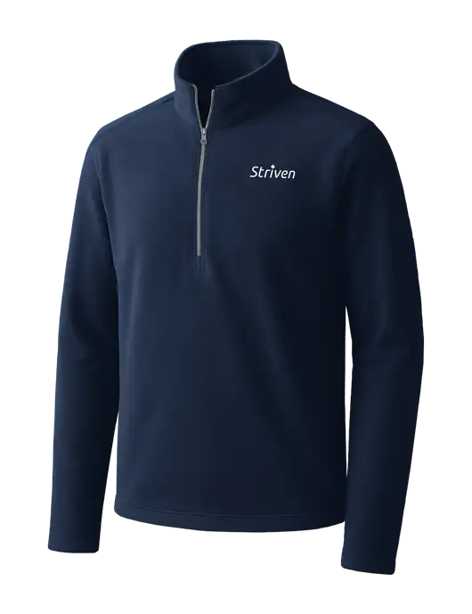 Navy Microfleece 1/2 Zip Pullover w/Striven Logo 