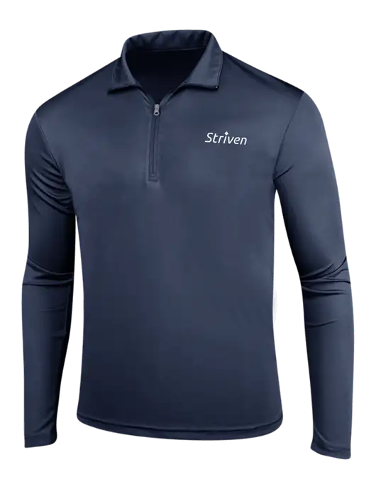 Navy PosiCharge Competitor 1/4 Zip Pullover w/Striven Logo 