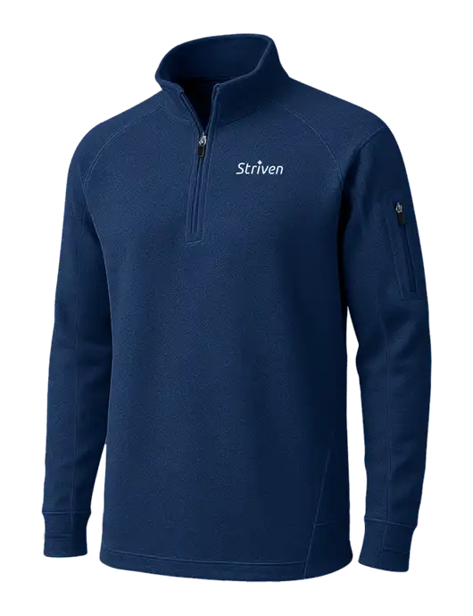 True Navy Tech Fleece 1/4 Zip Pullover w/Striven Logo 