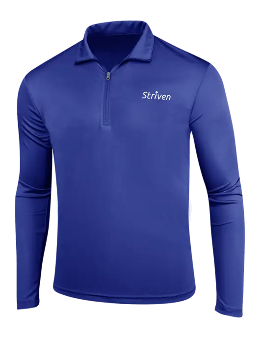 Dark Royal PosiCharge Competitor 1/4 Zip Pullover w/Striven Logo 