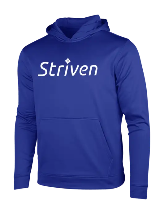 True Royal Sport-Wick Fleece Hooded Pullover w/Striven Logo 
