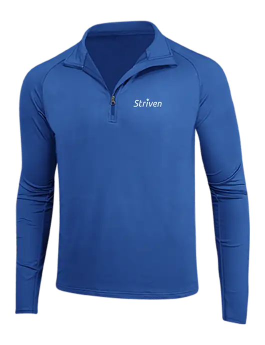 Dark Royal Sport Wick Stretch 1/4 Zip Pullover w/Striven Logo 
