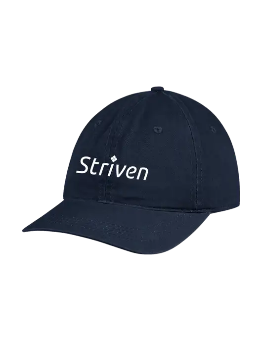 Garment Washed Unstructured Twill Navy Cap w/Striven Logo 